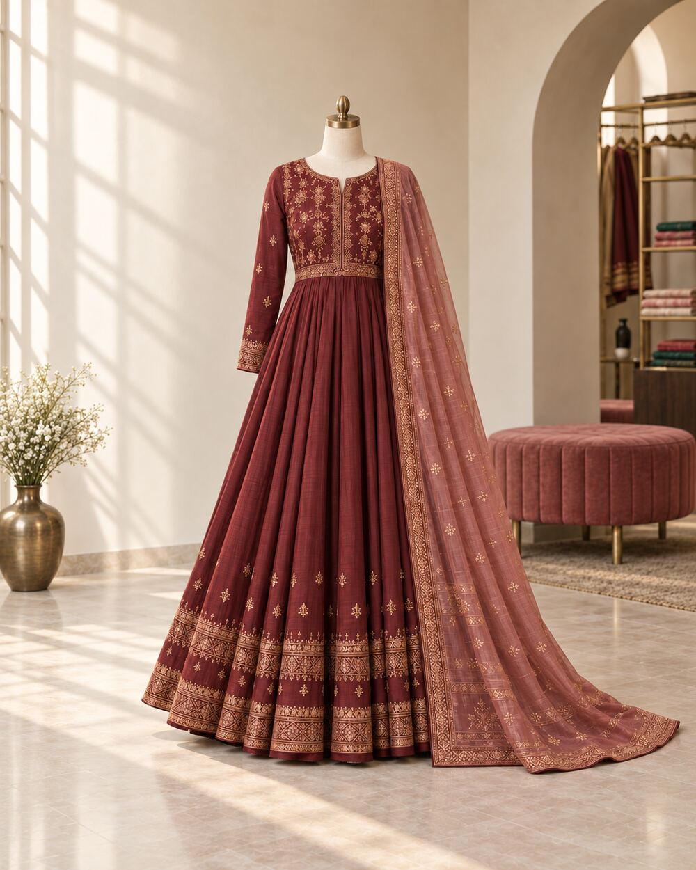 Wine Festive anarkali